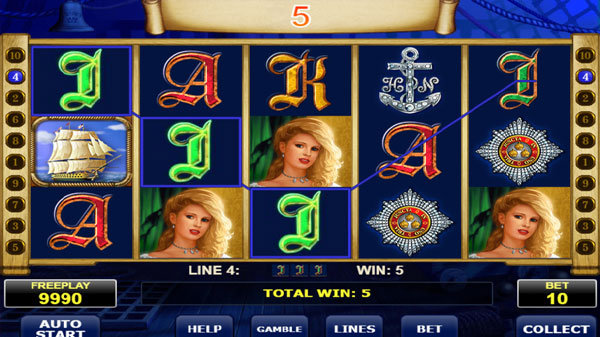 Admiral Nelson Slot Machine Online